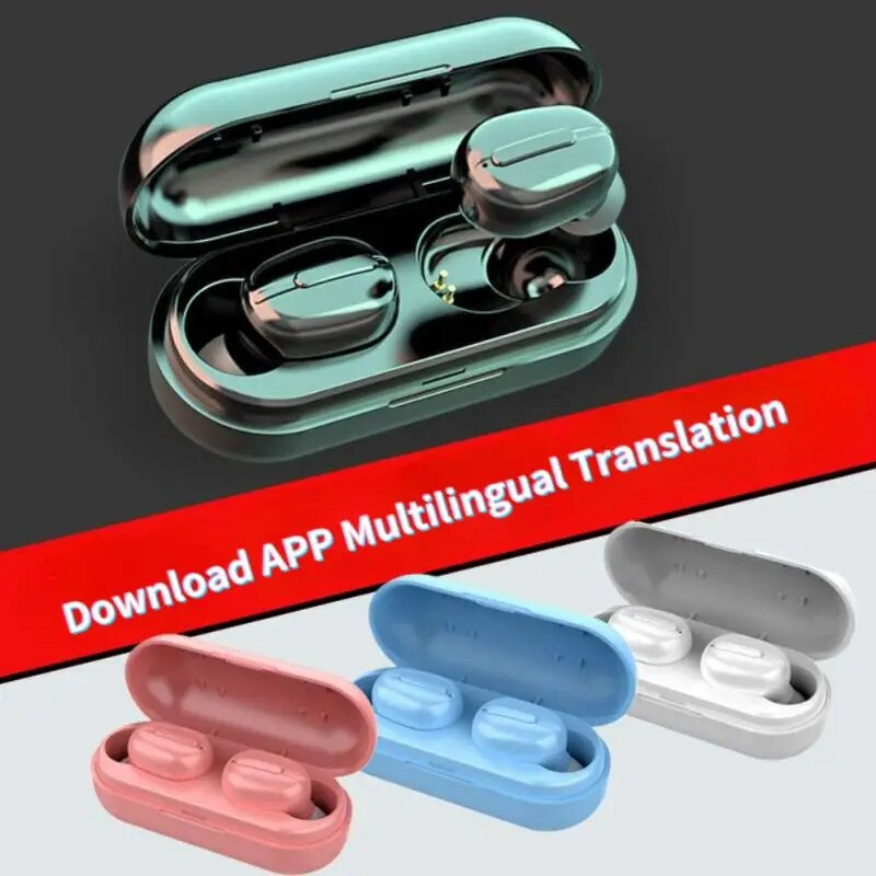 【Lejia】Translation Headphones 80 Languages Translate Voice Translator Wireless Translator Earphone. 