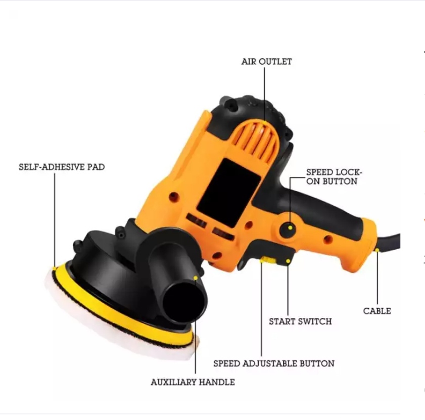 HILDA 220V Car Wood Polishing Machine Auto Tools DIY Polisher Machine Adjustable Speed Sanding Waxing Tools Powewr Tools -. 