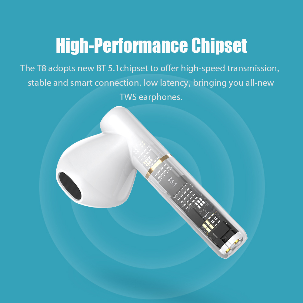 QCY T8 TWS EarP-C-Life Touch Control QCY APP With Charging Case. 