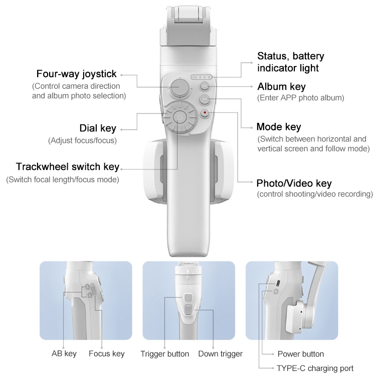 FEIYUTECH Vimble 3 Handheld Stabilizer Three-Axis Follow-Up Anti-Shake Gimbal. 