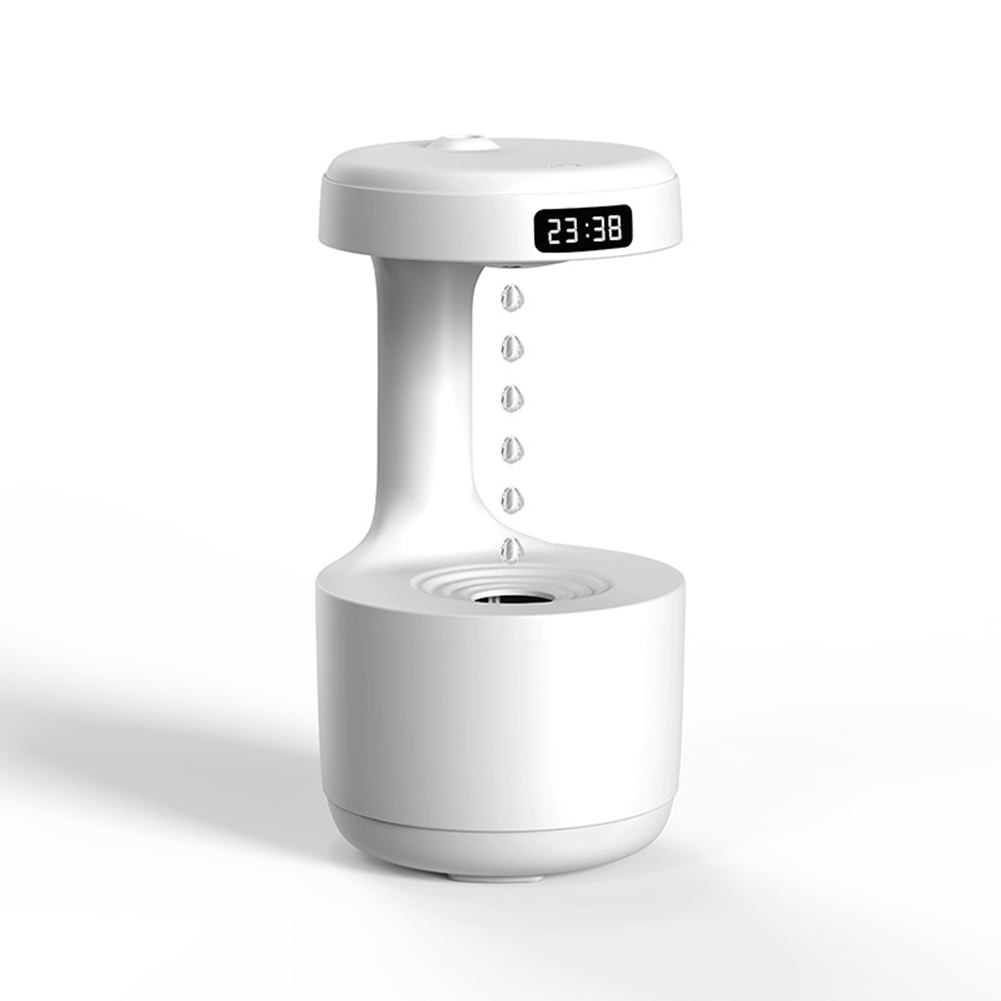 GC Anti Gravity Water Drop Humidifier, Air Humidifier With 800ml Water Tank, Timer, Touch Button, Data Cable, Ultra Silent Fountain Humidifier For Bedroom, Living Room. 