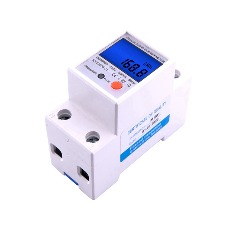 1 Pcs 230V AC Din Rail Single Phase Reset Zero Energy Meter Phase Reset Zero Energy Meter. 