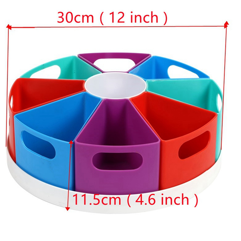 1 Piece Desk Organizer for Kids Colorful Rotating Organizer Desk Organiser Pen Holder with Removable Bins. 