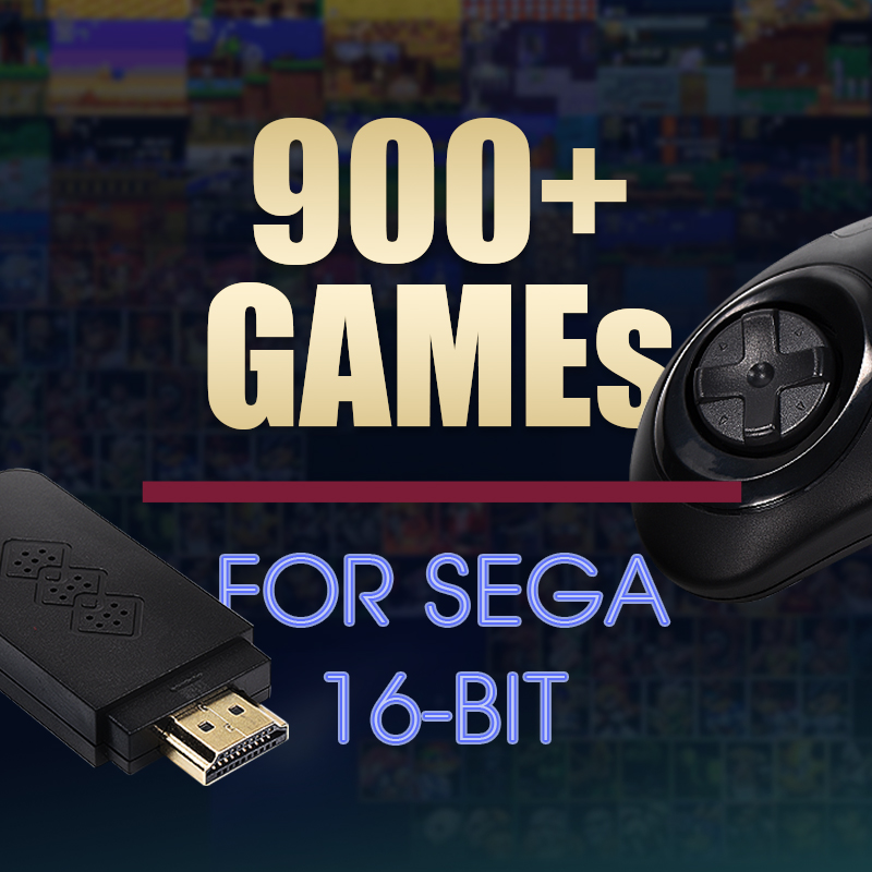 DATA FROG 16-bit MD Wireless Game Console For Sega Genesis Game Stick HDMI-compatible 900+Game For Sega Genesis Mini/Mega Drive. 
