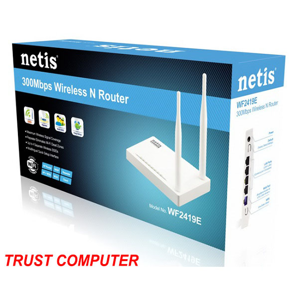 NETIS WF2419E 300MBPS WIRELESS N ROUTER 2 ANTENNA, Router, Netis Router. 