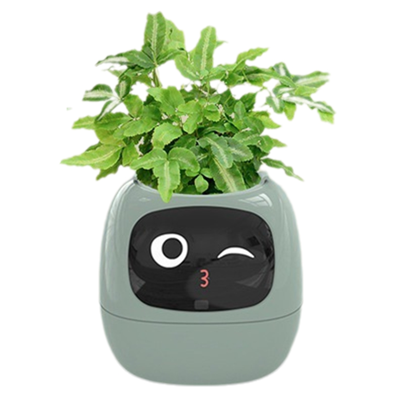 Ivy Smart Planter,USB Rechargeable Indoor Small Flower Pot for Indoor Decoration Make Raising Plant Easy and Fun White. 