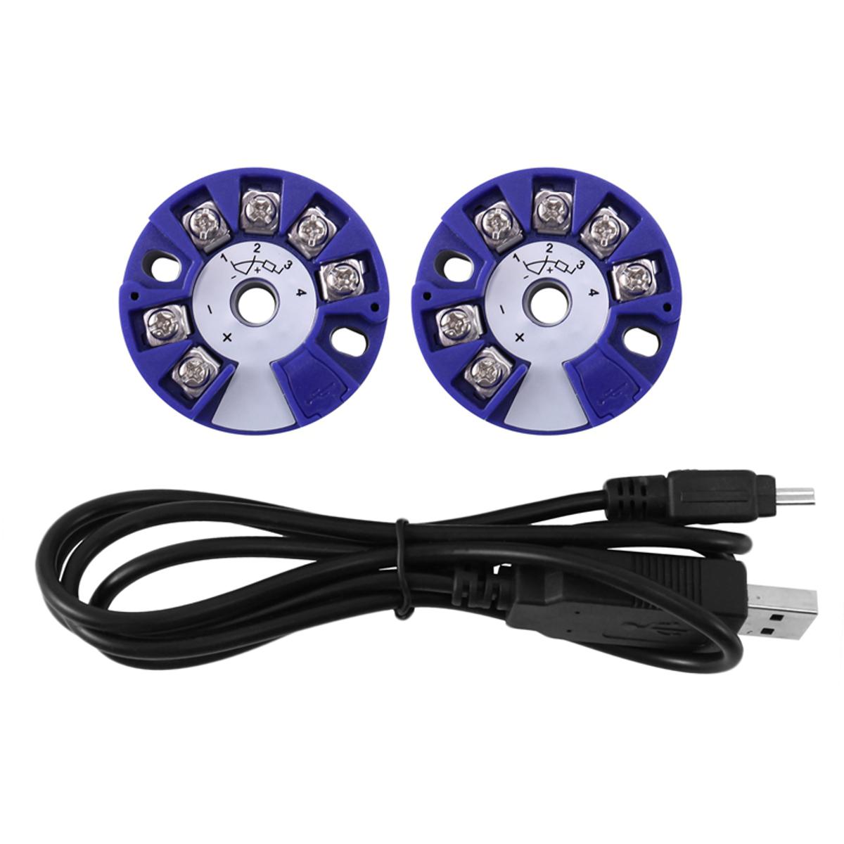 Programmable Thermocouple RTD PT100 to 4-20MA Converter TC RTD Input 4-20MA Output Head-Mounted Temperature
