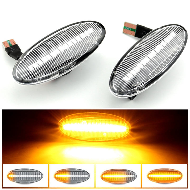 Car LED Dynamic Side Marker Signal Light Turn Lamp for Nissan White. 