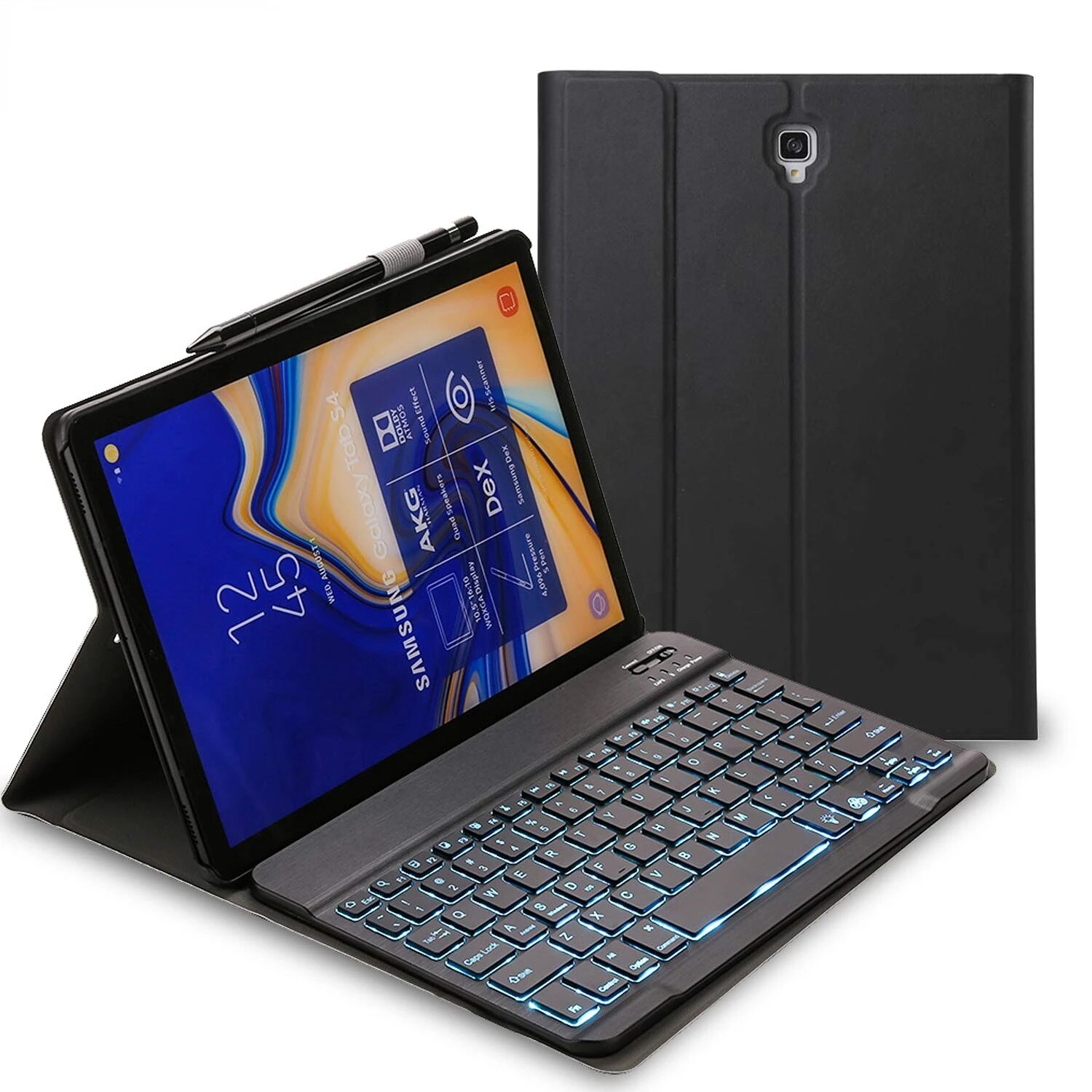 ZONFRONT Backlit Keyboard Case For Samsung Galaxy Tab S4 10.5 SMT830 T835 Case Russian Spanish עִברִית Keyboard Case Cover Funda. 