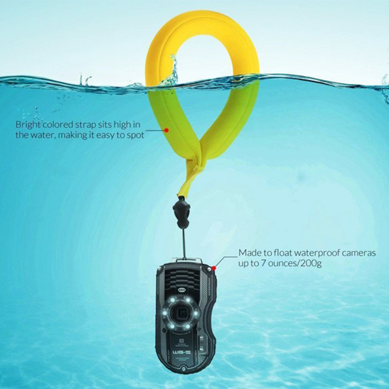 Yellow waterproof Floating wristband digital camera Buoyancy Bracelet Buoyancy Wrist Strap Universal for mobile phone cameras