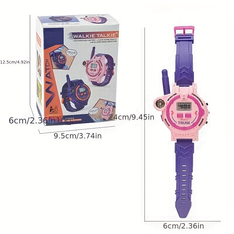 2pcs Watch 7874.02inch Remote Wireless Call Mini Calling Machine Parent-child Interactive Smart Electronic Toy [Stripe Random]. 