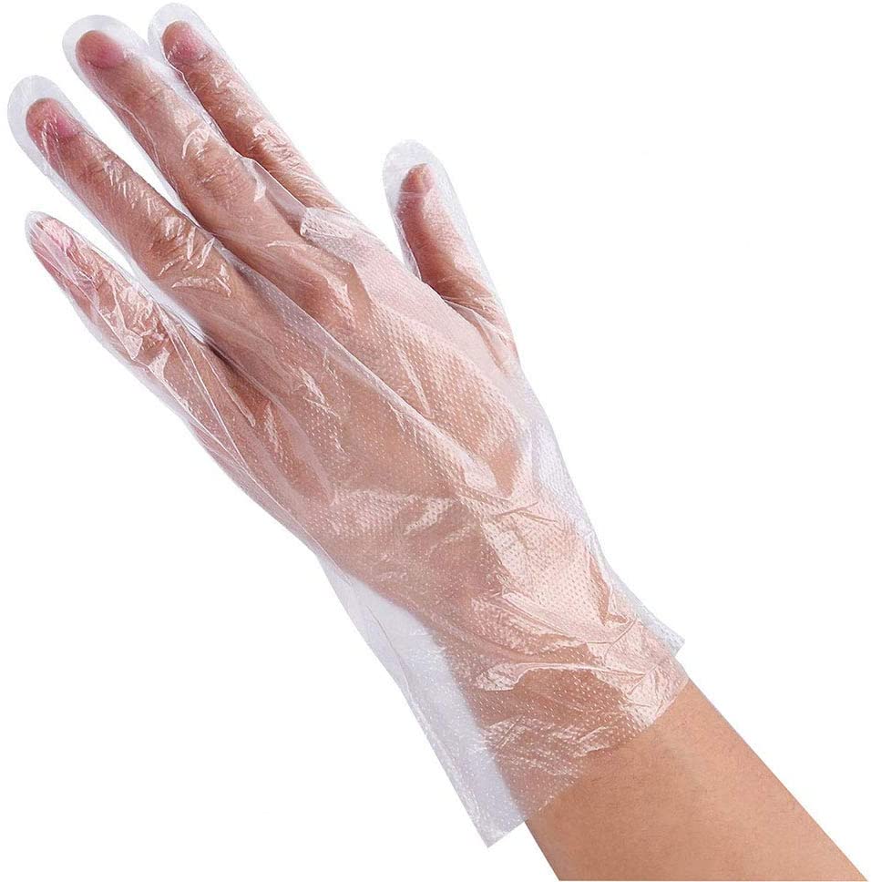 clear thin plastic gloves