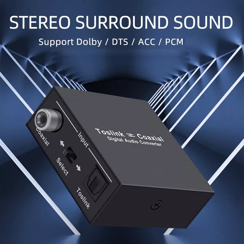 Digital Audio Converter Optical SPDIF Toslink to Coaxial Coax to Optical SPDIF Toslink Bi-Directional Switch Splitter Adapter Superman. 