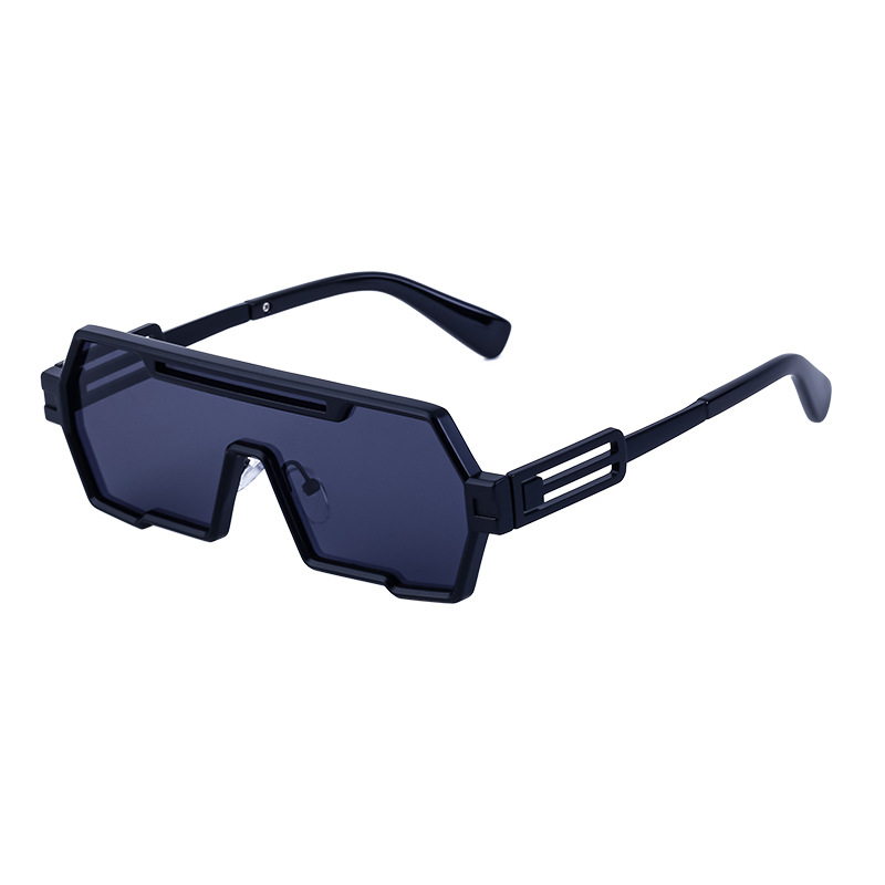 2267 Metal Square Frame One-piece Sunglasses Sports Outdoor