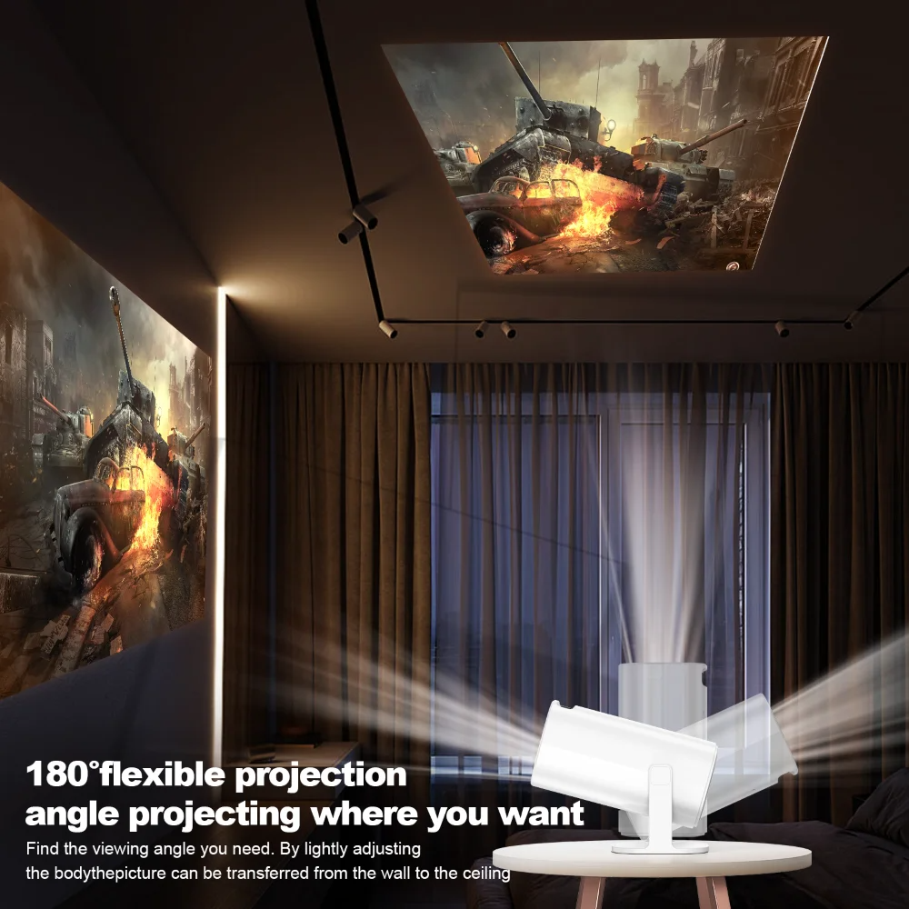 P30 Smart Mini Projector Android 11 WiFi6 Support 4K 1080P BT5.0 Projector 1280*720P Home Cinema Portable Projector. 