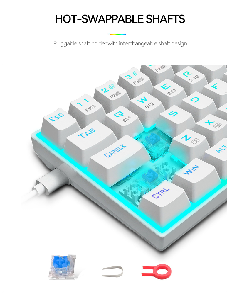 E-YOOSO Z686 Compact Mechanical Keyboard with Customizable RGB Backlit. 