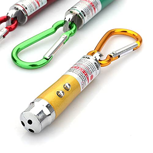 Multi-Functional Mini 3 in 1 Laser Pointer, LED Torch & UV Light with Key Chain. 
