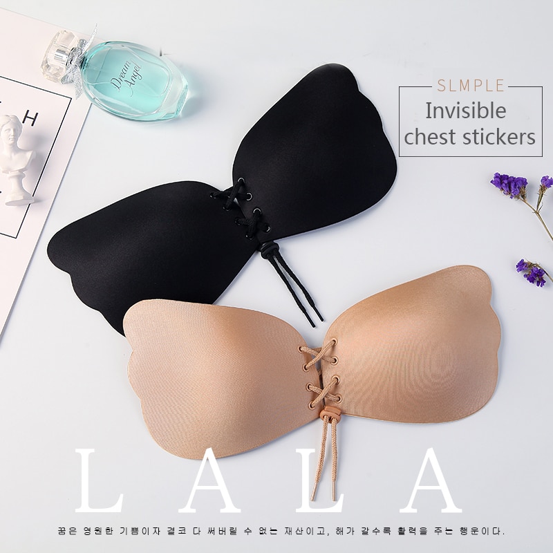【VisioN Shop】Bras For Women Sticky  paste Up Bralette Self Adhesive  bra Silicone Brassiere Wedding Fly Bras. 