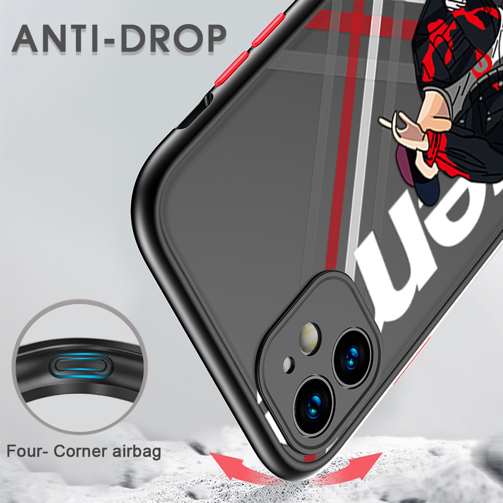UCUC for iPhone 7 Plus 8 Plus Back Cover Personality Supreme Boys Frosted Transparent Hard Phone Case Thin Shockproof Full Cover Camera Protect Case. 