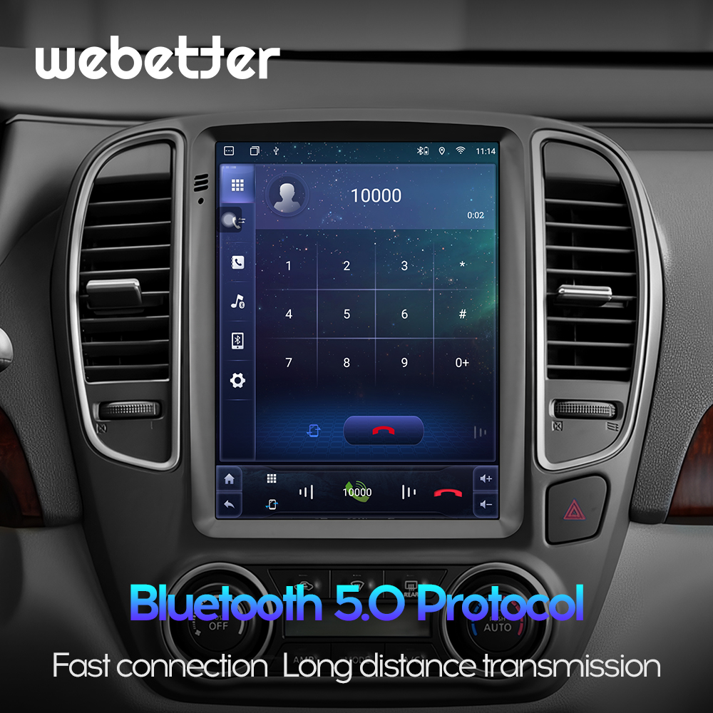 WeBetter TopNavi Android 8Core IPS 9.7inch Vertical Full Touch Screen Car Radio Audio Video Stereo Player For Nissan Bluebird Sylphy G11 2005-2012 With 4G CarPlay DSP BT WiFi Rear View Navigation. 