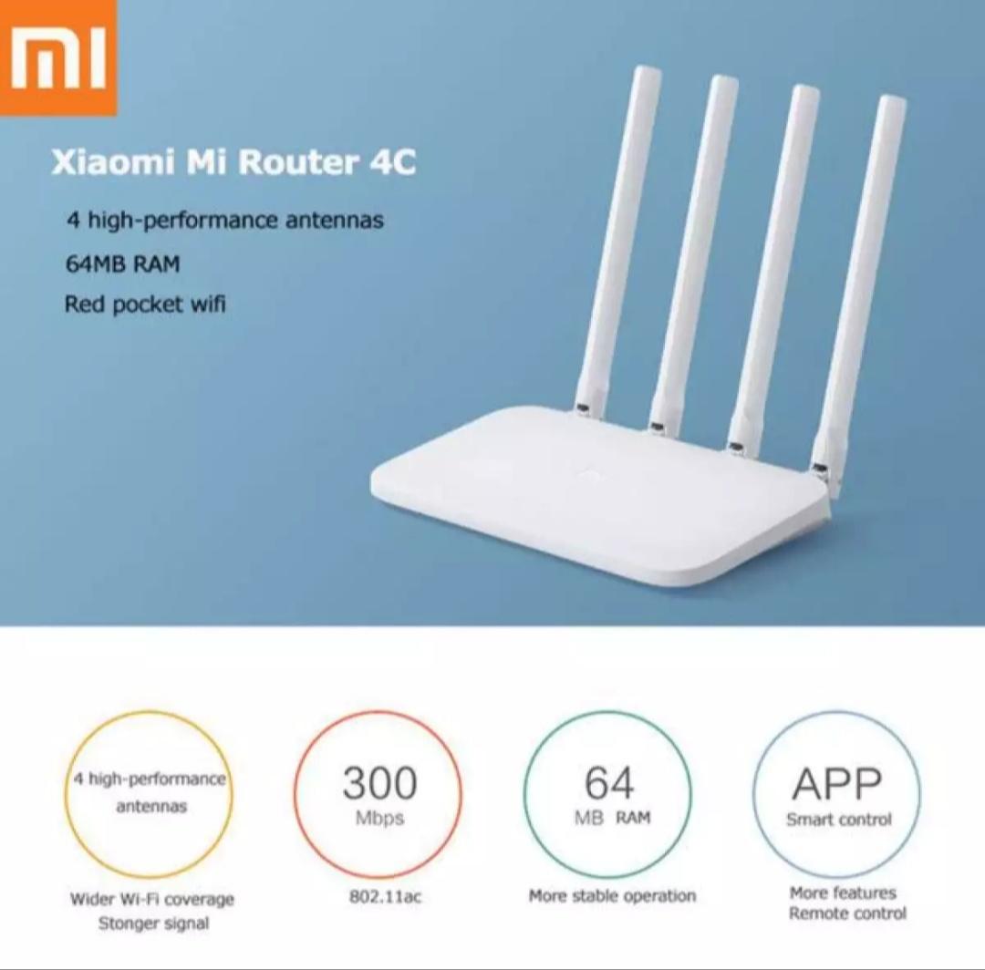 Mi WiFi Router 4C 300Mbps with 4 Antennas - Stay Connected Seamlessly - A Reliable Router for Your Internet Needs. 