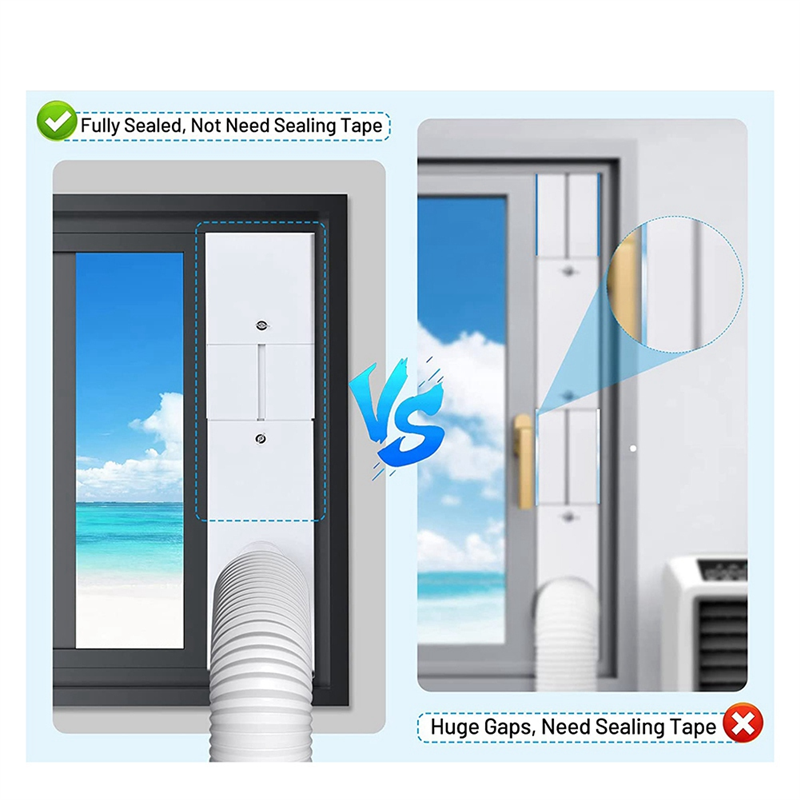 Portable Air Conditioner Window Vent Kit with Exhaust Hose Seamless. 