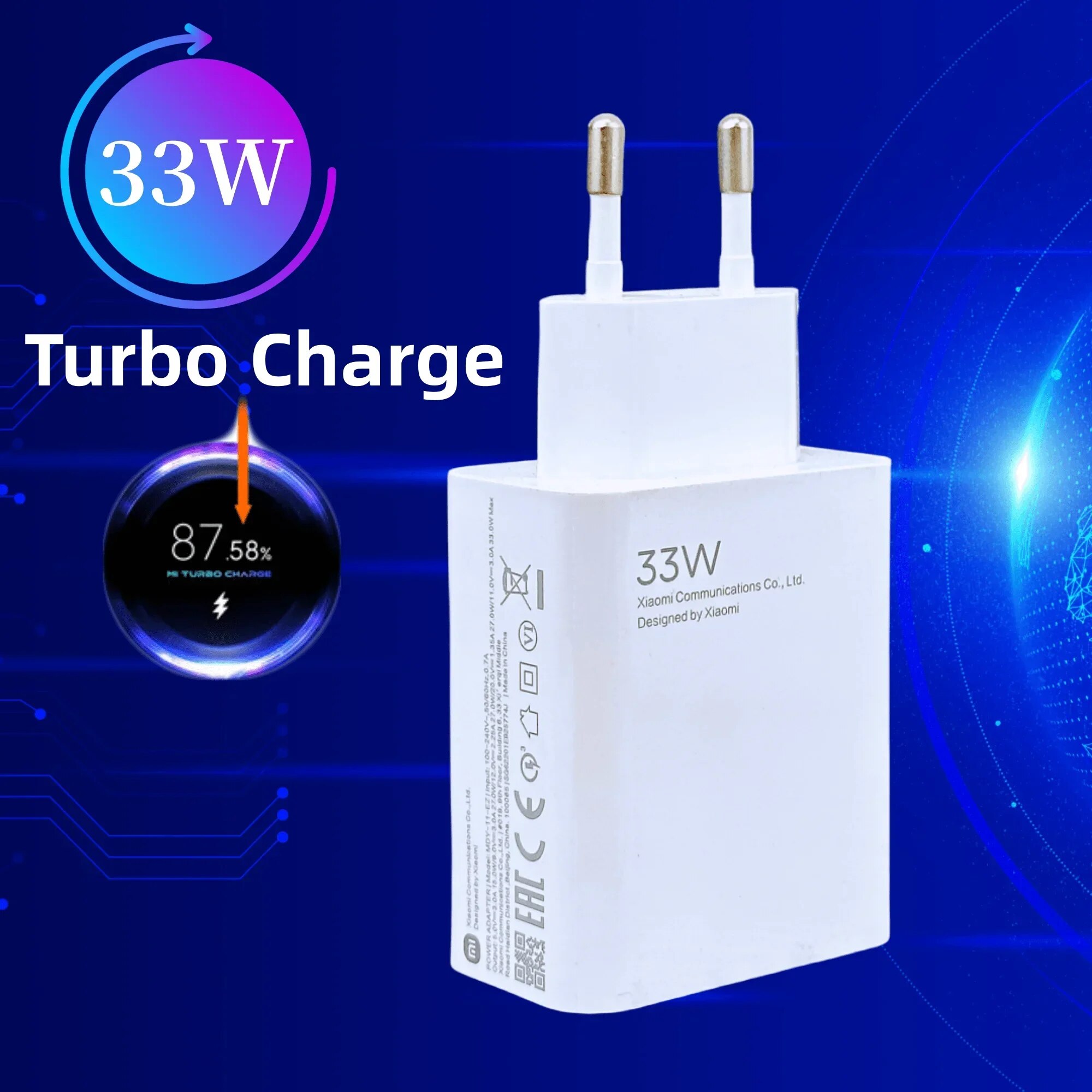 33W Xiaomi Charger Original Turbo Charge Power Adapter Fast Charging Type C Cable For Redmi Note 13 12S 12 11S 10 Poco M5S X5. 