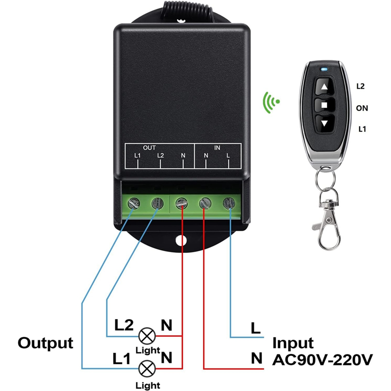 Relay Radio Frequency Switch Accessories AC100-240V 10A for Home Instruments, Water Pump, Lighting. 