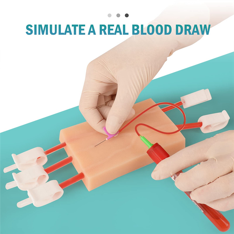 Insert Injection Training Pad with Simulated Striae and Raised Veins for Nursing Students Human Skin Module. 