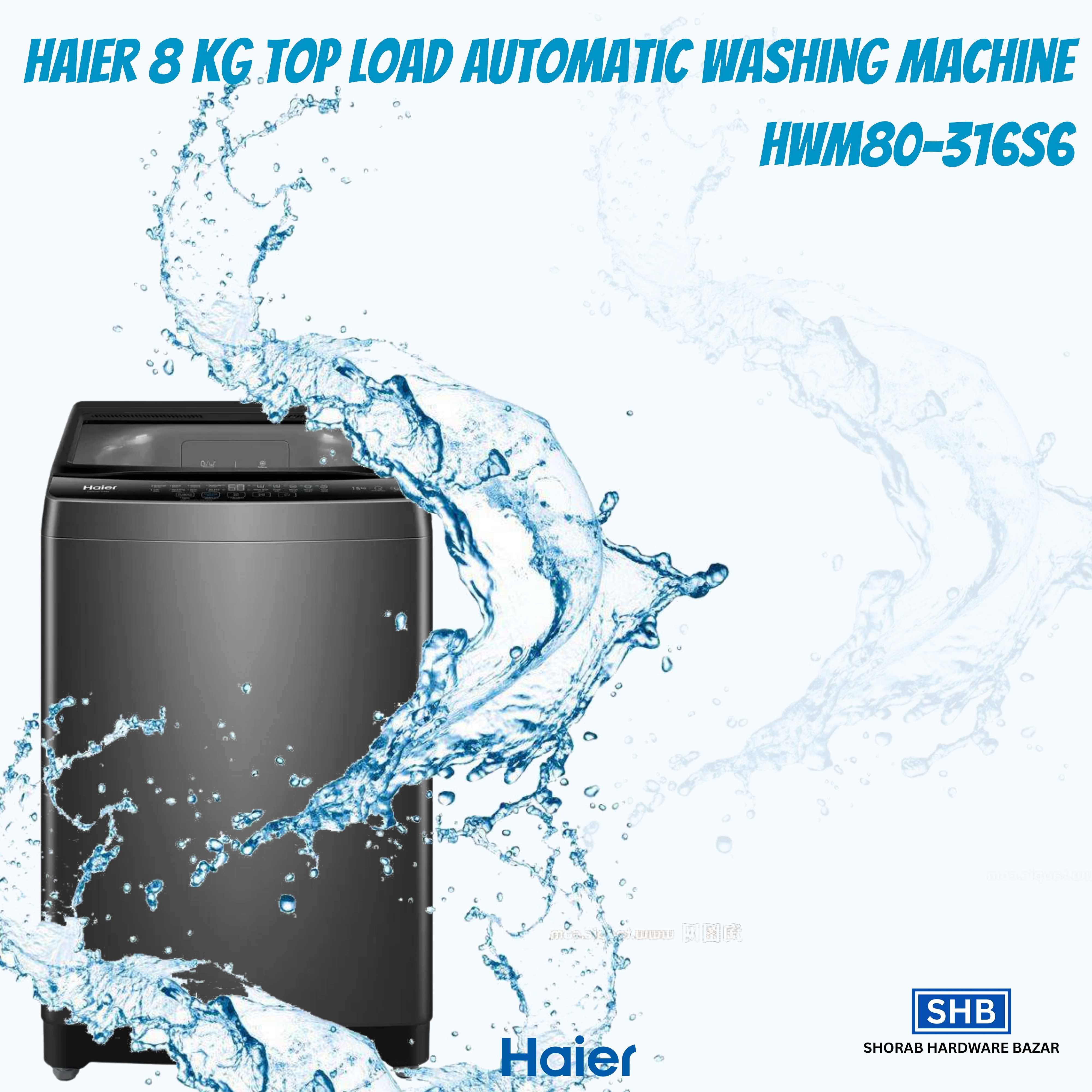 Haier 8 KG Top Load Automatic Washing Machine With Official Warranty