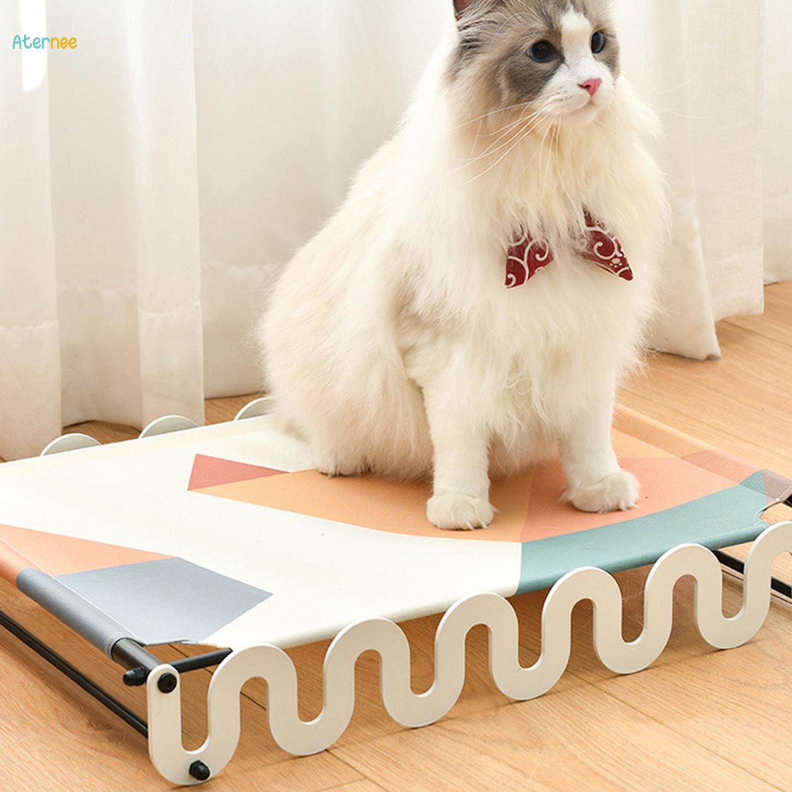 Cat Hammock Beds Raised Pet Beds Resting Bunny Kitten Kitty Bed White Edge. 