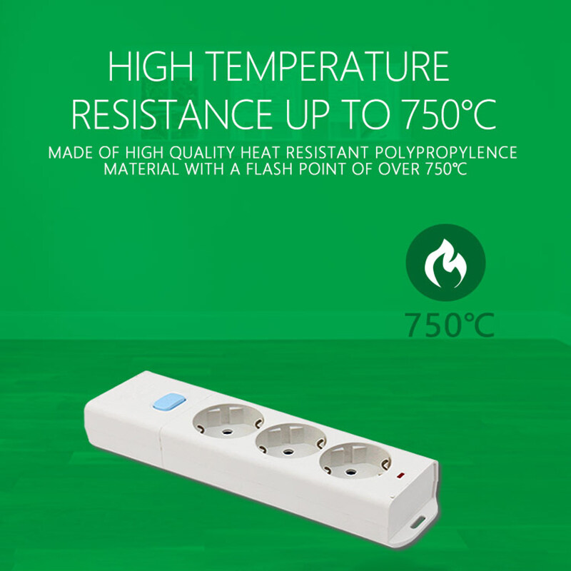 Bull 16A 3680W 3/4/5 Way AC Universal Outlets Plug Home Socket EU Plug Power Strip Overload Protection Extension Cord - 3-hole 3M gneu-g1030-30. 
