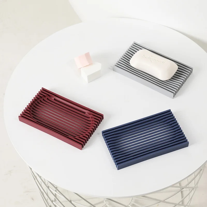 Shower Double Sided Soap Dish Silicone Soap Dish Drain Plate Bathroom Soap Holder Sap Box Sponge Holder Sarcasmsm