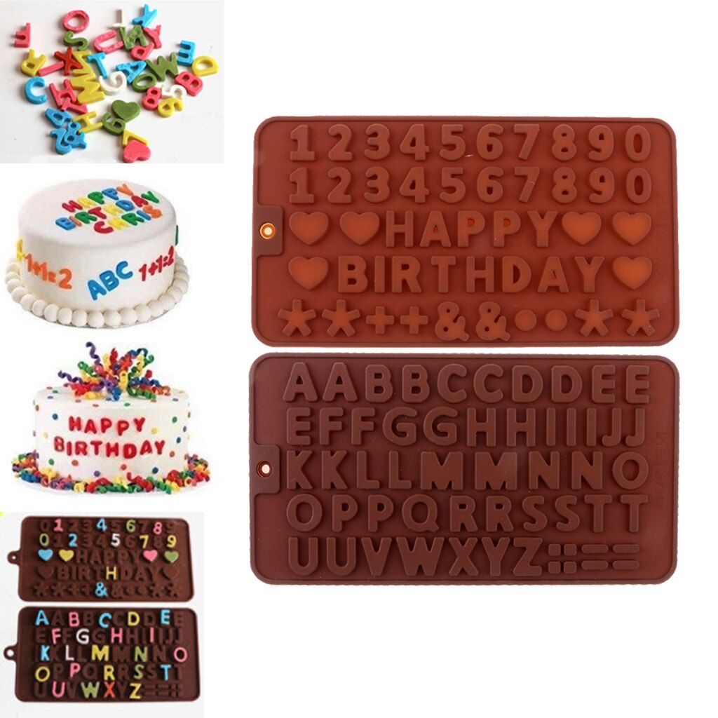 Alphabet Letters Silicone Mould Chocolate Baking Mold Birthday Cake