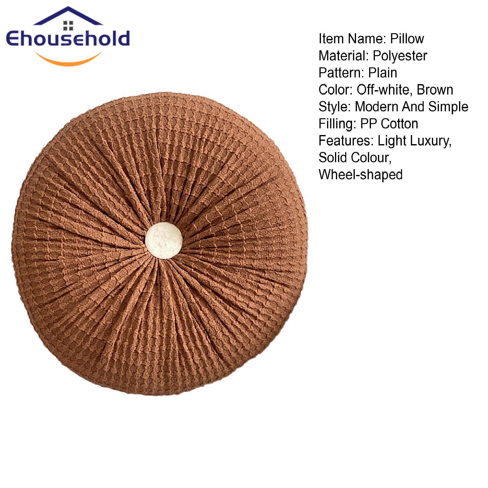Handmade Circular Design Pillows Luxurious Handmade Round Throw Pillows for Office Chair Sofa European Style Solid Colour Cushions for Southeast Asian Buyers Round Decorative Throw Pillows. 