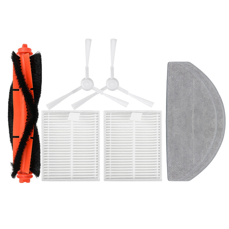 Roller Brush, White Edge Brush, Rag, Filter Replacement Accessories for E10 C103 B112 3C Sweeper Accessories Robot Consumables Parts