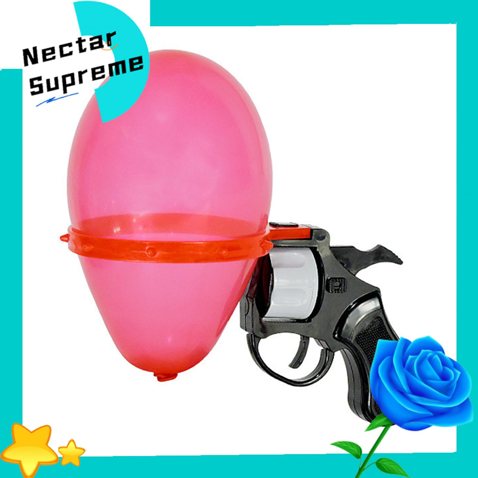 Revolver Toy Set Russian Roulette Revolver Toy with 10 Balloons Fun Party Game for Bar Interactive Pranks Desktop Lucky Turntable Wheel Shooter Russian Roulette Game. 