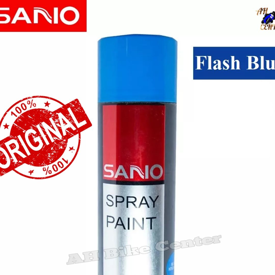 SANVO ( FLASH BLUE ) Spray Paint Waterproof Automatic Metallic Color, Sano Auto Spray Paint Use For Multipole Purpose. 