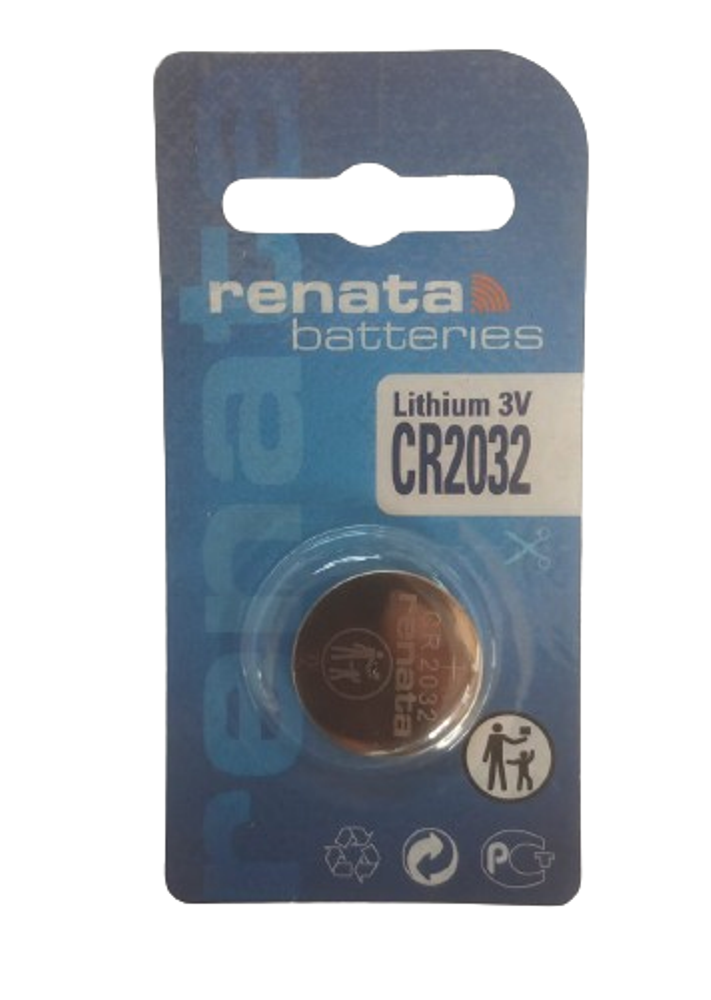 Renata CR2032 Button Cell Battery 3V Lithium Battery, Pack of 1