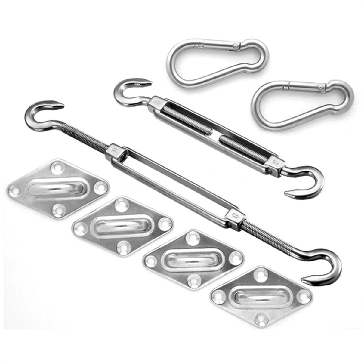 Replacement For Sunshade Sails Spring Hook Sunshade Net Set Stainless Steel Shelter Fitting Kits