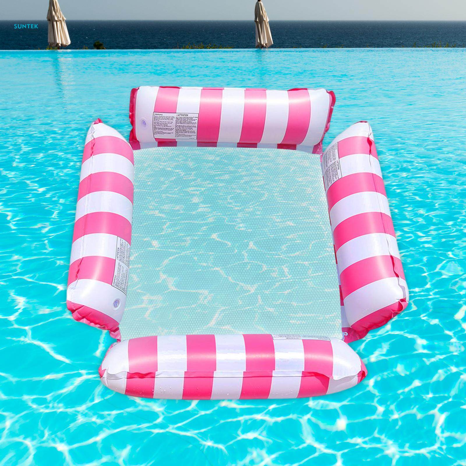 , Inflatable Floating recliner, Buoyancy Inflatable Bed Float Lounge Chair, Water Hammock for Beach, Swimming Pool, Vocation. 