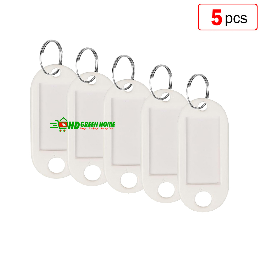 5/10 pcs x Plastic Key Tag with Split Ring Label Window ID Label Keyring Key Tags Key Holder
