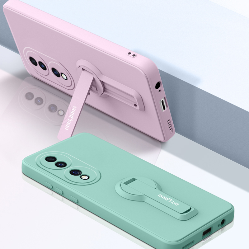Luxury Soft Silicone Case Cover With Holder Stand For OnePlus One Plus 11 10 12 9 9R 8 7T 12R 11R ACE Pro 5G Phone Case Funda. 