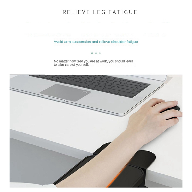1 Piece Desk Computer Support Mouse Pad Wrist Support Arm Bracket Folding Keyboard Elbow Support Pad White. 