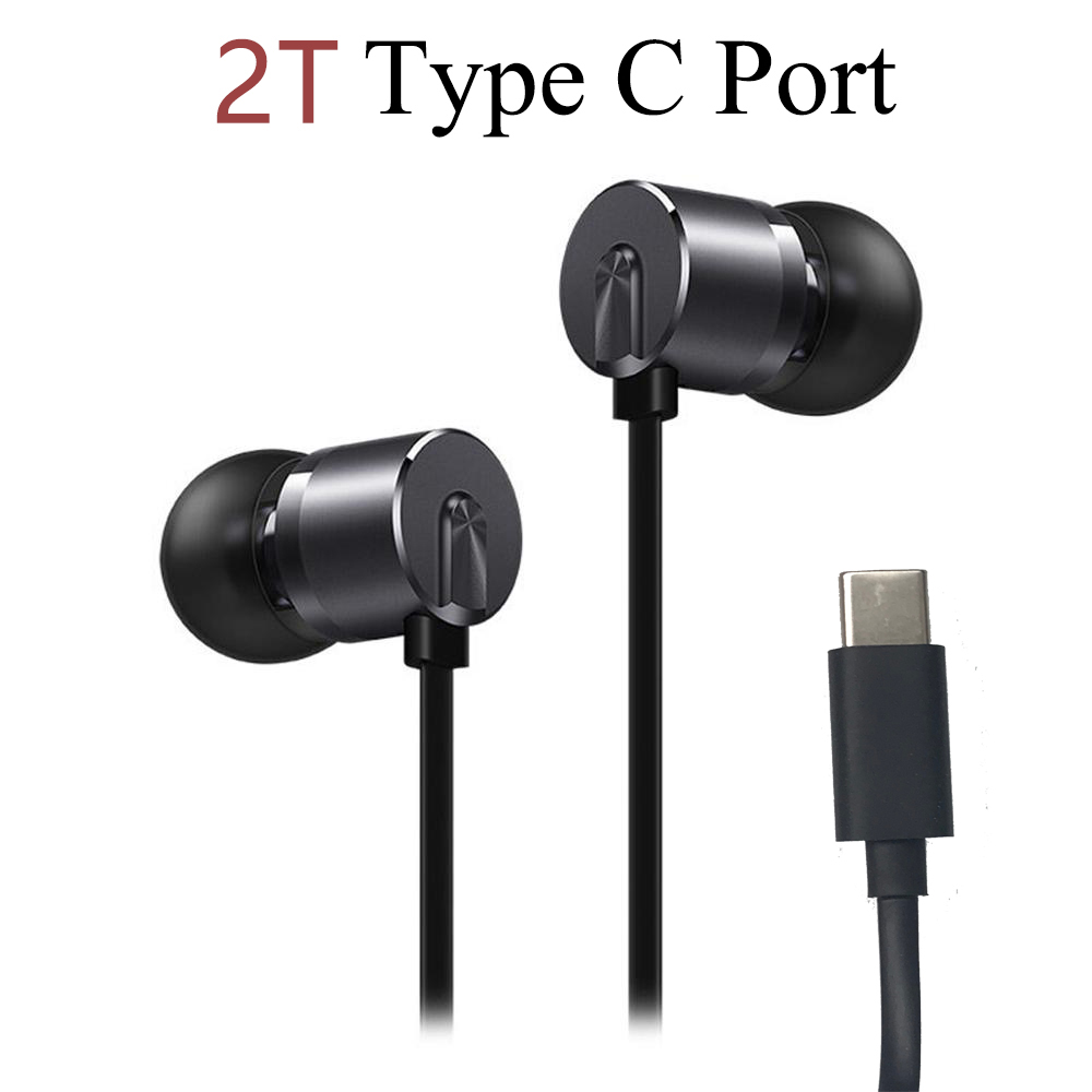 Original OnePlus Type-C 3.5mm Earphones OnePlus 2T V2 In-Ear Headset With Remote Mic for Oneplus 6T Mobile Phone. 