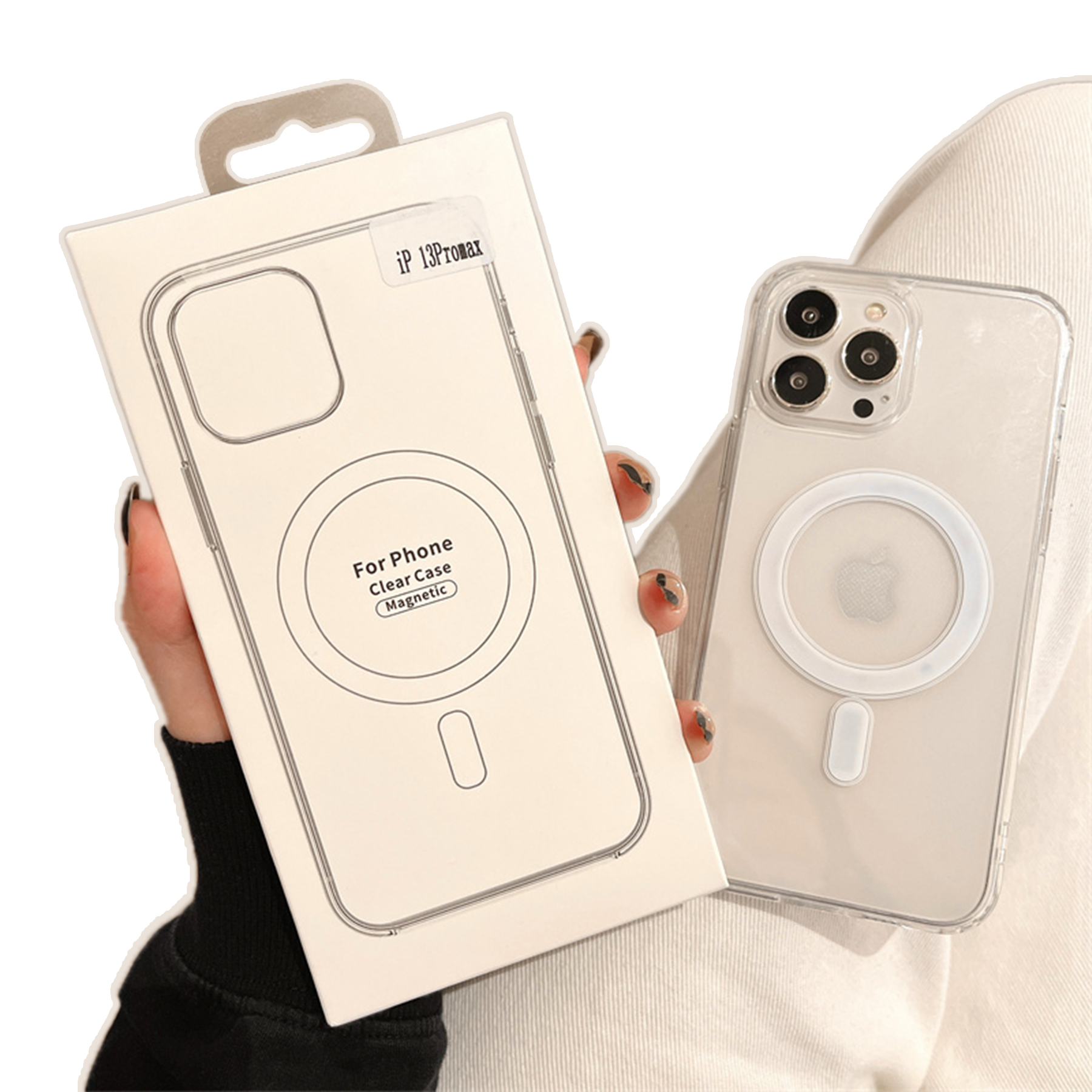 Magnetic Wireless Charging Case Clear Shockproof Back Cover For Apple iPhone 11-14 full series is available