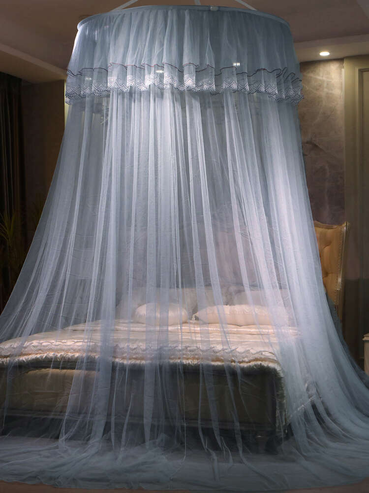 Dome suspended ceiling, floor to ceiling Korean style circular 1.5m princess double size 1.8m mosquito net, free of installation for household use