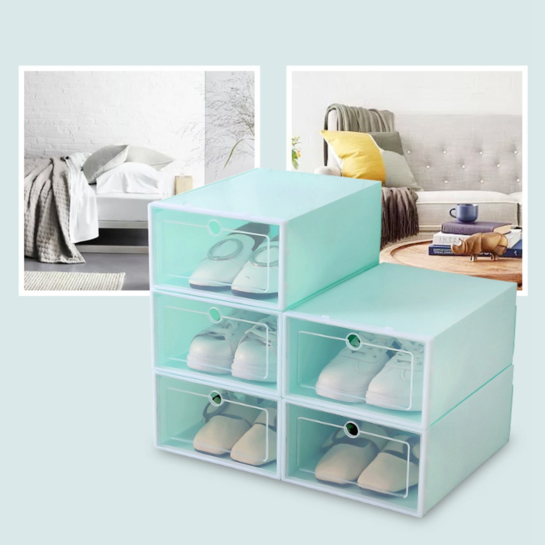 shoe boxes stackable-6 * shoe box-Pink. 