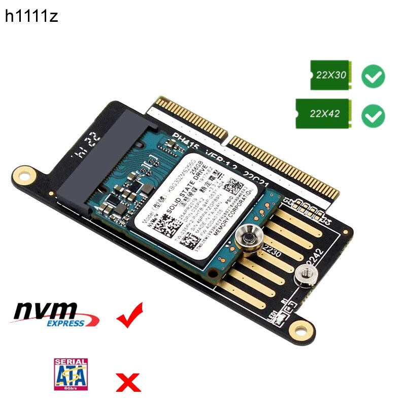 A1708 SSD Adapter Card Reader M Key NVMe M2 SSD Adapter Card NGFF M.2 SSD Riser for Apple Macbook Pro Retina 13 A1708 2016 2017