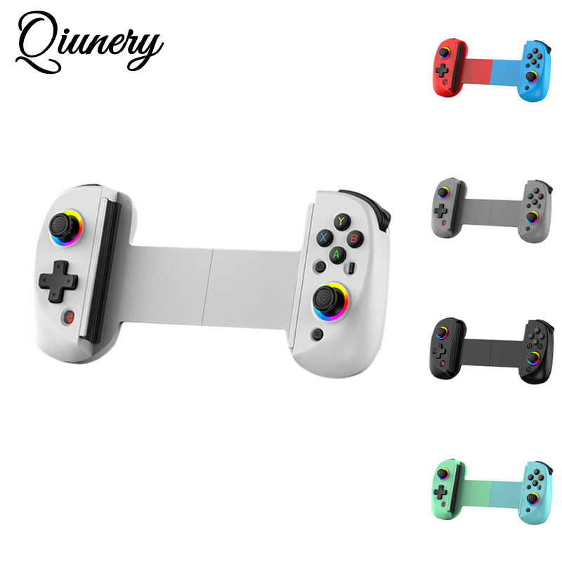 Qiunery D8 Wireless Stretching Extendable Game Console Telescopic Game Controller 20 Hours Playing Life Compatible For IPhone Android Phones Switch Console